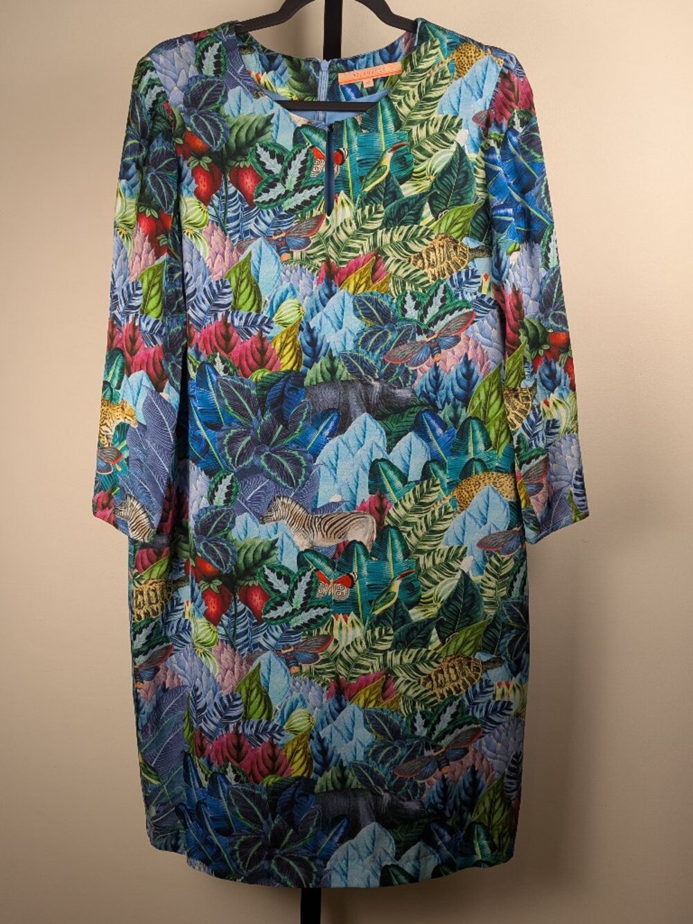 Vilagallo Jungle Animal Print Shift Dress | Made in Spain | EU 42 US 10/12